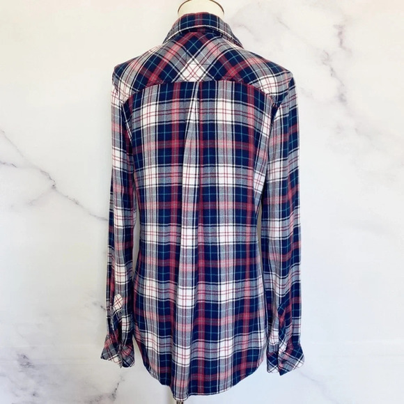 Rails Hunter Red and Blue Button Down Shirt - Picture 6 of 9